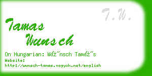 tamas wunsch business card